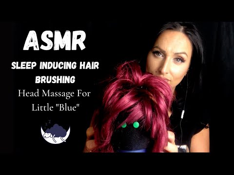 ASMR Hairbrushing & Head Massage on Little Blue Yeti