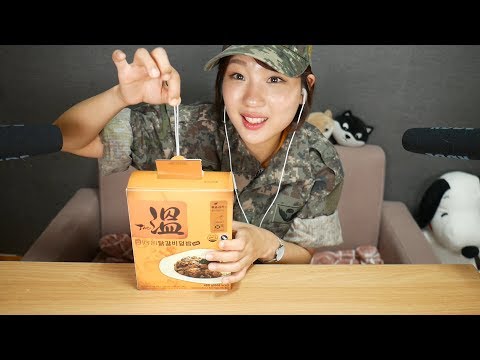 [소또먹 ASMR] 끈만 당기면 조리되는 전투식량 | Feat. 잡담많이팍팍