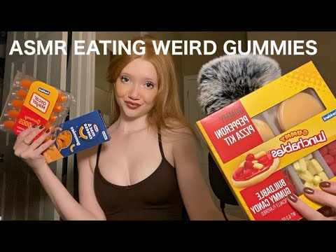 ASMR Trying Weird Gummies