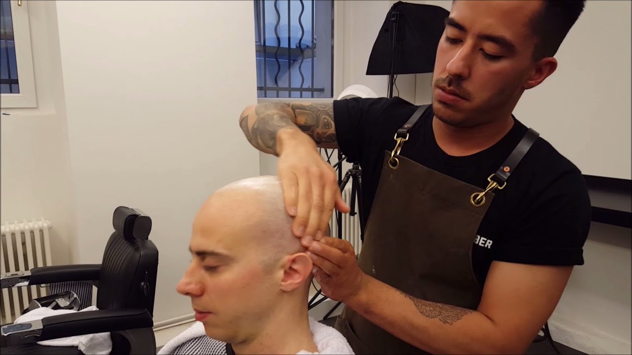 Nomad Barber - Head Shave with Massage - ASMR no talking no hair