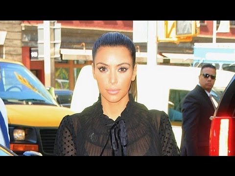 Kim Kardashian Steps Out in Public Wearing A SeeThrough Top Exposing Her Bra - Hollywood News