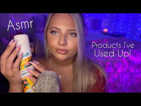 Asmr Products I’ve Used Up | Tapping & Scratching on Products 💕