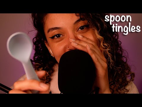 *SPOON TINGLES* Intense Wet Mouth Sounds (highly requested) ~ ASMR #sleepaid