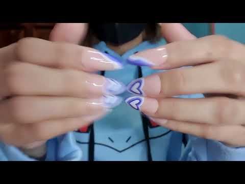 ASMR 💙 Hand Scratching Nail tapping and  Hoodie scratching ✨😴 *asmrzeroone.