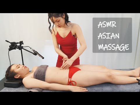 [ASMR ASIAN MASSAGE] The fascinating Girl soothes you with a massage. stomach part