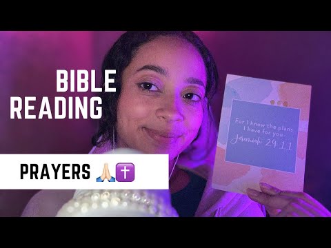 ASMR- BIBLE READING + PRAYERS (WHISPERING) TAPPING 📖 ✨