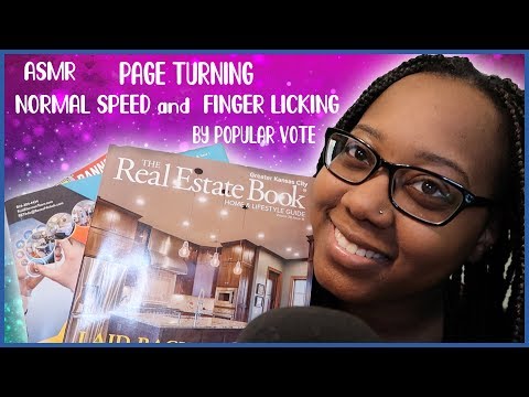 ASMR | Page Turning | Normal Speed with Finger Licking | By Popular Vote