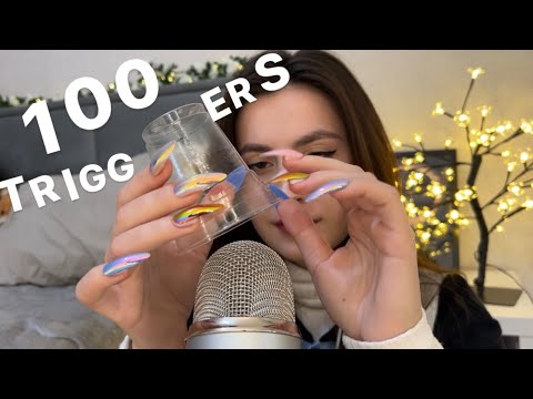 Asmr 100 triggers in 1 minutes / Asmr 1 minute / Asmr for fast relax in 1 minute