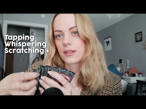 ASMR | Book Tapping + Tarot Cards |  Whispering, Plastic Sounds, Scratching, Whispering For Tingles