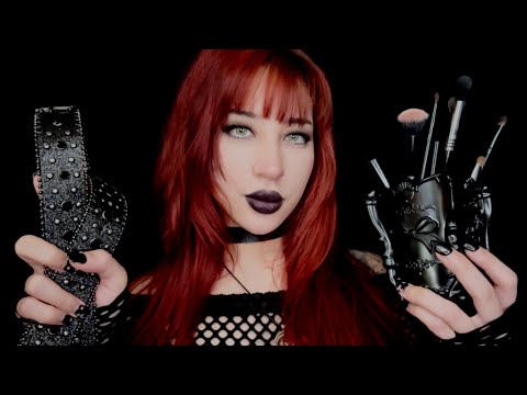 ASMR Goth Girl Give You Tingles 🖤 (Soft Spoken, Tapping Sounds, & Fabric Scratching)