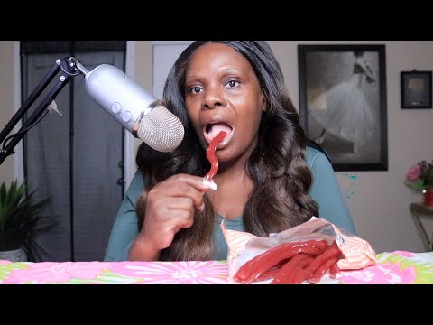 Watermelon licorice EXTREME CHEWY ASMR Eating Sounds