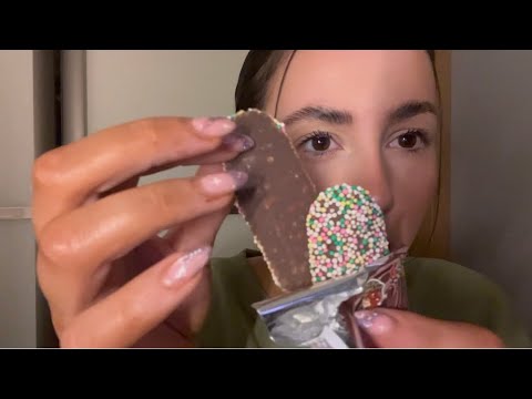 ASMR- Irish girl tries snacks from Peru!🇵🇪 (mouth sounds)