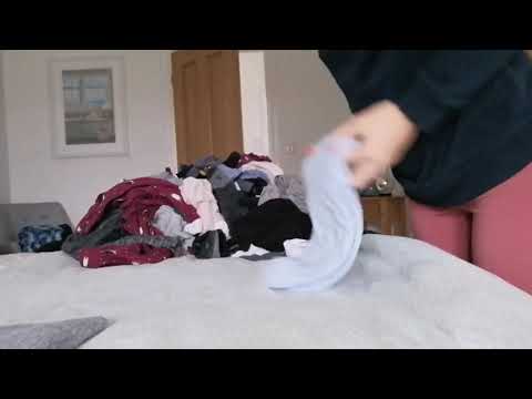 ASMR Household Folding Laundry No Talking