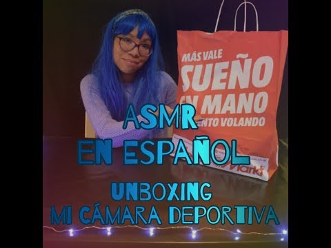 ASMR ESPAÑOL SOFT SPEAKING: Unboxing mi Cámara Deportiva NK AC3056-FHD 📹📤 | Tapping & Crinkling