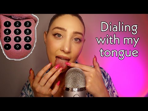 ASMR Dialing numbers on my tongue 😛 (tongue dialing, NEW TRIGGER!)