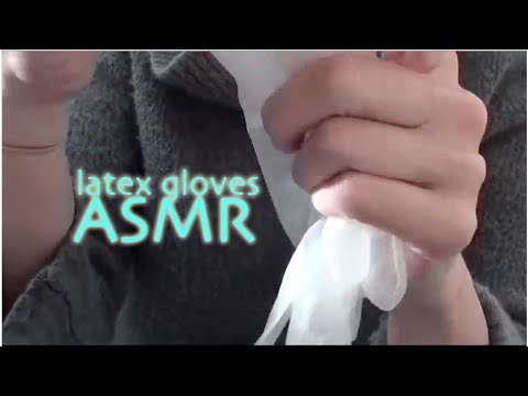 latex gloves face measurements + face/camera touching ASMR