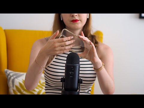 ASMR Fast Tapping on silicon phone case with fake nails (no talking)