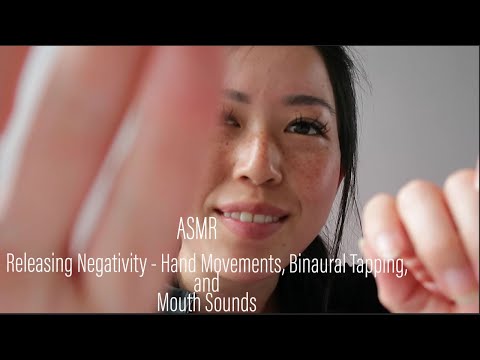 ASMR || Binaural Tapping, Hand movements, and Mouth Sounds (release negativity)