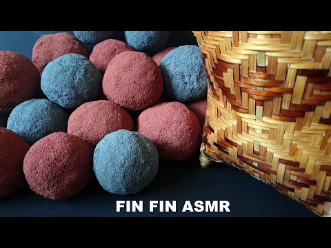 Red Sand & Charcoal Balls Crumble in Basket | ASMR | #377