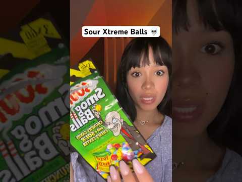 Sour Xtreme Balls ASMR 💀🤯 #asmr #asmrmouthsounds