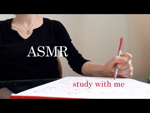 asmr | study with me - writing with pen and marker (no talking)