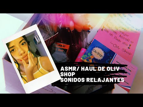 ASMR/Unboxing De Cositas Chulas/ Oliv Shop/ Sonidos relajantes/ ASMR en español/ Andrea ASMR 🦋