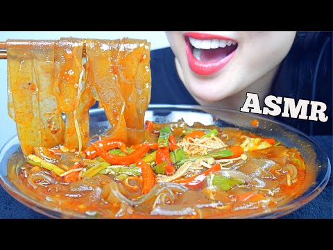 ASMR SPICY CLEAR WIDE GLASS NOODLES (EATING SOUNDS) NO TALKING | SAS-ASMR