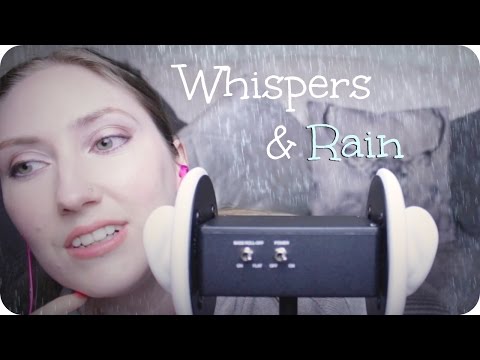ASMR Close Up Ear to Ear Breathy Whispers - A Ramble with Ambient Rain Sounds | Relaxation