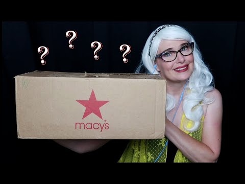 ASMR: Unboxing Surprise Unknown Macy's Shipment (Soft Spoken, Tapping, Crinkles, Descriptive)