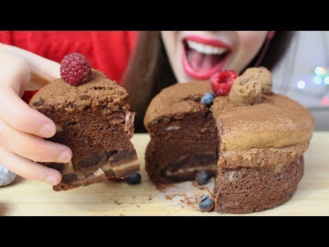 ASMR Eating GOOEY JIGGLY CAKE once again (Extreme Soft Eating Sounds) No Talking