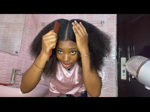 ASMR Bubble Gum Chewing and dressing my hair| loud ASMR, don’t use headset to listen