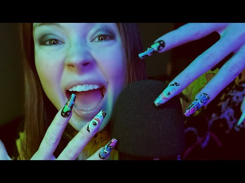 ASMR Loud, Fast and Aggressive Mic Triggers With Long Nails Requested By YOU