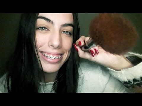 *Asmr* sons de boca+ pincel na tela