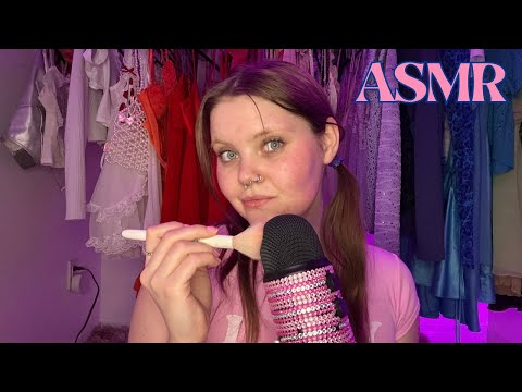 ASMR | Mic & Face Brushing + Repeating "Relax" 💫