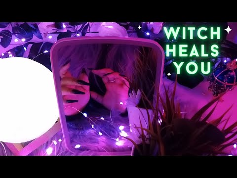 ASMR Witch Heals You - Face Brushing, Tapping, Hand Movements, Layered Sounds, Invisible Sounds ETC