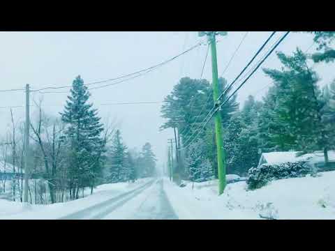 ASMR winter wonderland in French Canada