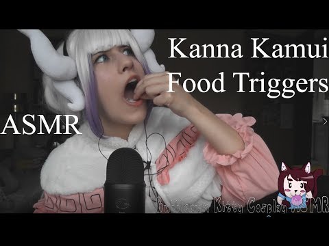 Kanna Kamui Cosplay Food Triggers l mouth sounds l crinkling etc. l BubblegumKitty Cosplay ASMR