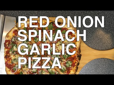 Cooking With Sammie: Red Onion, Spinach and Garlic Pizza