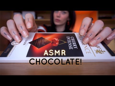 ASMR Chocolate Sounds Tapping, Scratching,Tracing, Crinkles & Eating Sounds
