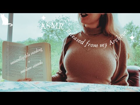 ASMR from the Archives - Unintelligible Reading Outside!