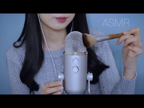 ASMR 블루예티 마이크 테스트🎙(제품 협찬👏🏻) 잡담, 브러슁, 👄소리, 단어반복, 탭핑🧡whispering, mic brushing, trigger words, etc