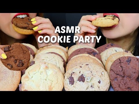 ASMR COOKIE PARTY (CRUNCHY AND SOFT EATING SOUNDS) 쿠키 리얼사운드 먹방 | Kim&Liz ASMR