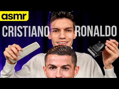 asmr CORTE de PELO a Cristiano Ronaldo - ASMR Español