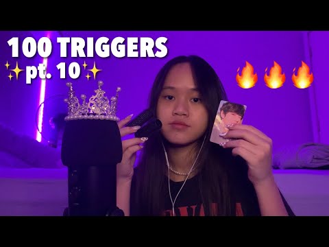 ASMR 100 TRIGGERS IN 4 MINUTES AND 53 SECONDS ( acrylic nails edition )