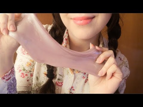 【ASMR】TRIGGERS: Scratching - Tapping on Glass - Slime トリガー：スクラッチ - ガラス音 - スライム #ASMR #Triggers