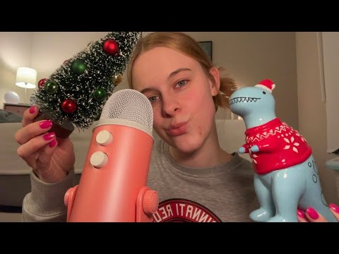 ASMR Christmas Decoration Triggers🎄(tapping, scratching, crinkly sounds, and more)