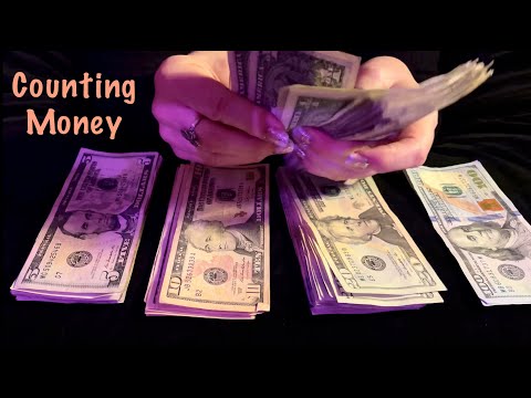 ASMR Counting Cash! (No talking only) American dollar bills, sorting and counting. Paper crinkles.