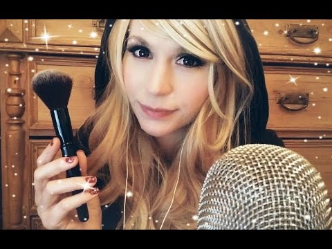 ASMR Close Up Mouth Sounds & Gentle Mic Brushing . Tongue Clicking