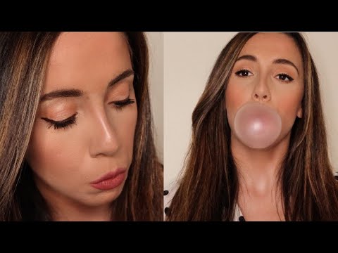 ASMR GUM CHEWING, BUBBLE BLOWING, MOUTH SOUNDS + TONGUE CLICKING | 4K