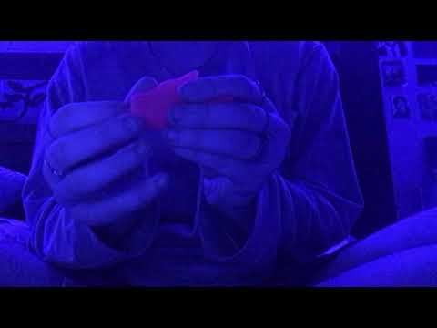 Asmr random triggers, mouth sounds, hand movements at 4am bc why not  (blue light)
